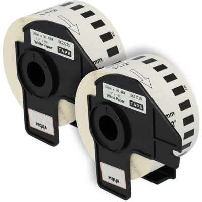 vhbw 2x Label Roll with Holder 38mm x 30.48m - Label Roll vhbw 2x Label Roll with Holder 38mm x 30.48m - Label Roll