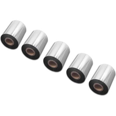 VHBW 5x Thermal Transfer Ribbon - Compatible with Godex RT860i, RT730, ZX1200i Printer - Smudge-proof - 80mm x 300m VHBW 5x Thermal Transfer Ribbon - Compatible with Godex RT860i, RT730, ZX1200i Printer - Smudge-proof - 80mm x 300m