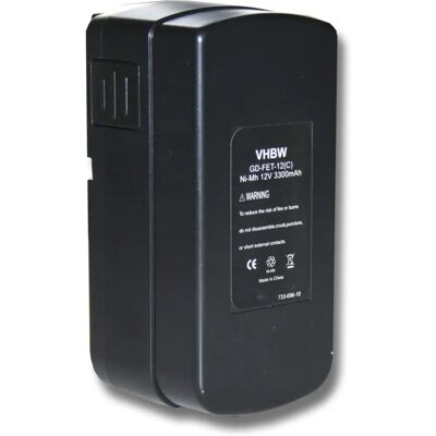 vhbw Battery Replacement for Festo / Festool T12+3, TDK12 - NiMH 12V 3300mAh Black vhbw Battery Replacement for Festo / Festool T12+3, TDK12 - NiMH 12V 3300mAh Black