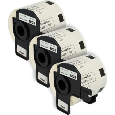 vhbw 3x Label Roll with Holder - 62mm x 29mm - White - Label Printer Accessories vhbw 3x Label Roll with Holder - 62mm x 29mm - White - Label Printer Accessories