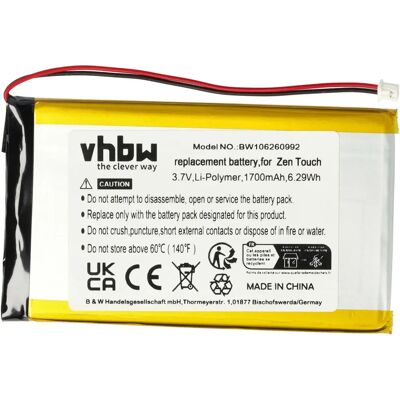 vhbw Creative DAP-HD0014 DAA-BA0004 Lithium-Polymer Battery - MP3 Player vhbw Creative DAP-HD0014 DAA-BA0004 Lithium-Polymer Battery - MP3 Player