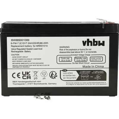 Vhbw Batería AGM 7200mAh 12V Panasonic LC-R127R2PG1 - Batería Vhbw Batería AGM 7200mAh 12V Panasonic LC-R127R2PG1 - Batería