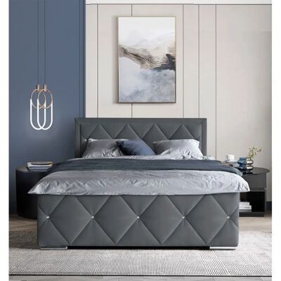 Leonique Alfie - 140x200cm Boxbett mit Stauraum & Strass-Steinen Leonique Alfie - 140x200cm Boxbett mit Stauraum & Strass-Steinen