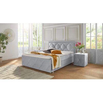 Leonique Alfie - Samtvelours Boxbett mit Stauraum & Topper Leonique Alfie - Samtvelours Boxbett mit Stauraum & Topper