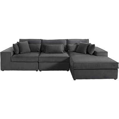 Raum.ID Florid L-Form Sofa - Reversible Ottomane, Schwarz Raum.ID Florid L-Form Sofa - Reversible Ottomane, Schwarz