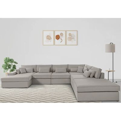 Raum.ID Enid U-Form Modularsofa - Beige - 460cm Raum.ID Enid U-Form Modularsofa - Beige - 460cm