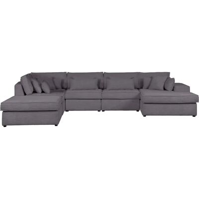 Raum.ID Florid U-Form Sofa - Modular, Grau, Hochwertiger Stoff Raum.ID Florid U-Form Sofa - Modular, Grau, Hochwertiger Stoff