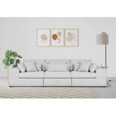 Raum.ID Enid 3-Sitzer Sofa - Modular, Creme, Polyester Raum.ID Enid 3-Sitzer Sofa - Modular, Creme, Polyester
