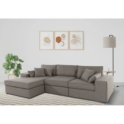 Raum.ID Florid L-Form Sofa - Beige, 280x75x162cm Raum.ID Florid L-Form Sofa - Beige, 280x75x162cm
