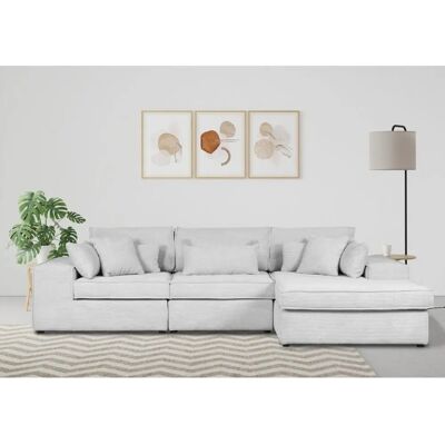 Raum.ID Florid L-Form Sofa - Beige, Modular, Groß Raum.ID Florid L-Form Sofa - Beige, Modular, Groß