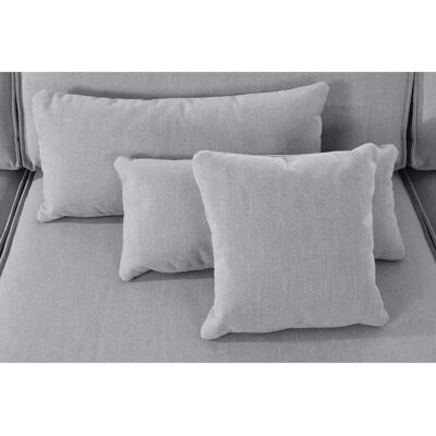 Raum.ID Enid L-Form Sofa - Recyceltes Polyester - Silber Raum.ID Enid L-Form Sofa - Recyceltes Polyester - Silber