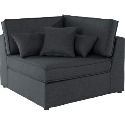 Raum.ID Florid Ecksofa - Anthrazit, Polyester, Modular Raum.ID Florid Ecksofa - Anthrazit, Polyester, Modular