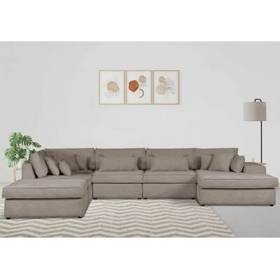 Raum.ID Florid Modularsofa - Cord, Taupe, 6-teilig Raum.ID Florid Modularsofa - Cord, Taupe, 6-teilig