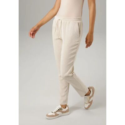 ANISTON Casual Modell 46 Weiß Elastischer Kordhosen - Hose ANISTON Casual Modell 46 Weiß Elastischer Kordhosen - Hose