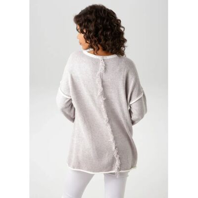 ANISTON CASUAL Oversized Meliert Strickpullover - Casual ANISTON CASUAL Oversized Meliert Strickpullover - Casual