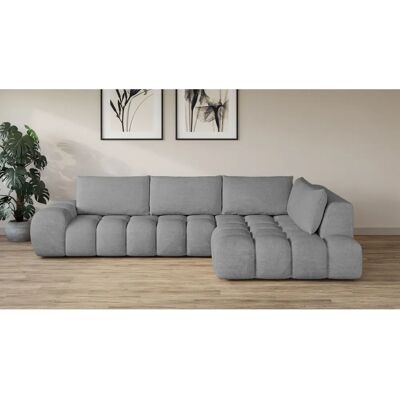 INOSIGN AZITA L-Form Sofa - Modern Chenille Grau 352cm INOSIGN AZITA L-Form Sofa - Modern Chenille Grau 352cm