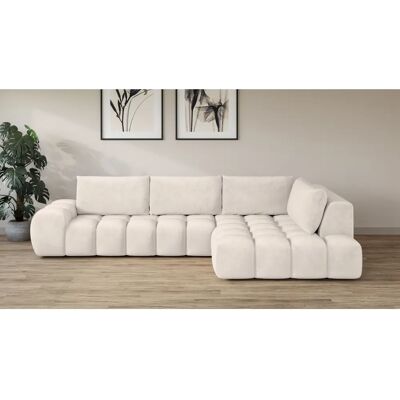 INOSIGN AZITA Beiges Samtsofa - Modern L-Form INOSIGN AZITA Beiges Samtsofa - Modern L-Form