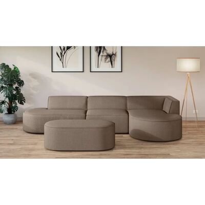Andas EIVIND L-Formiges Sofa - 3-Sitzer, Polyester, Taupe Andas EIVIND L-Formiges Sofa - 3-Sitzer, Polyester, Taupe