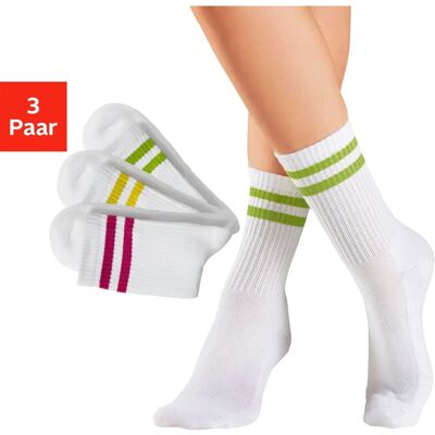 LASCANA Tennissocken - Weiß - Unisex, Lange, 3er-Pack LASCANA Tennissocken - Weiß - Unisex, Lange, 3er-Pack