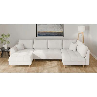 HOME AFFAIRE CHARRE U-Form Sofa - Bouclé, Weiß, 310cm HOME AFFAIRE CHARRE U-Form Sofa - Bouclé, Weiß, 310cm