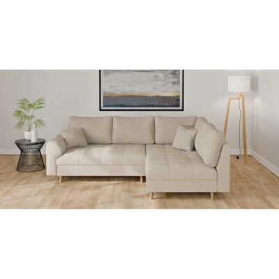 HOME AFFAIRE CHARRE L-Form Sofa - Weicher Beig, 4 Sitze HOME AFFAIRE CHARRE L-Form Sofa - Weicher Beig, 4 Sitze