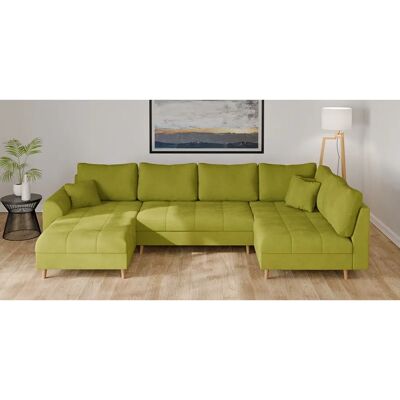 HOME AFFAIRE CHARRE U-Form Sofa - Weich, Recamiere links, 3 Kissen HOME AFFAIRE CHARRE U-Form Sofa - Weich, Recamiere links, 3 Kissen