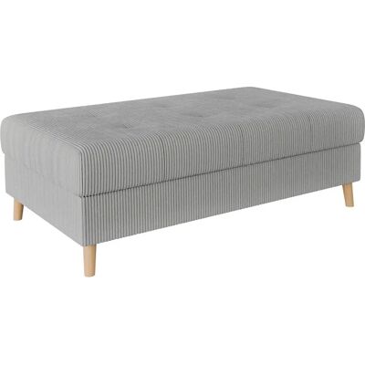 HOME AFFAIRE CHARRE XXL - Polsterhocker, Grau, 118x73x40 cm HOME AFFAIRE CHARRE XXL - Polsterhocker, Grau, 118x73x40 cm