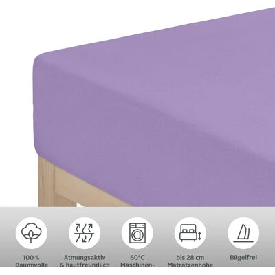 My Home BLACKBERRY Spannbettlaken - Jersey, 180x200cm, Lila My Home BLACKBERRY Spannbettlaken - Jersey, 180x200cm, Lila
