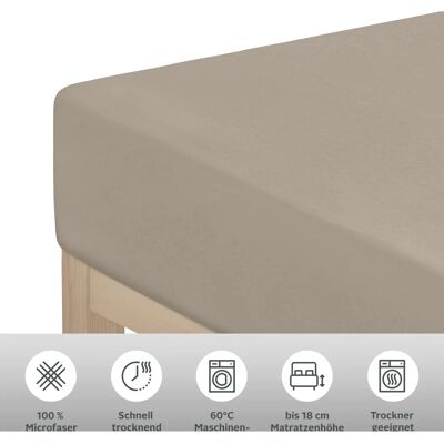 MY HOME Paprika Taupe Spannbettlaken - Spannbettlaken MY HOME Paprika Taupe Spannbettlaken - Spannbettlaken