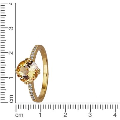 FIRETTI Sterlingsilber 925 Damenring - Eleganter Goldfinish - Größe 56 FIRETTI Sterlingsilber 925 Damenring - Eleganter Goldfinish - Größe 56