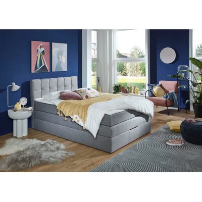 INOSIGN Fornoli - Boxspringbett - 140x200 cm - Hellgrau - Komplettbett INOSIGN Fornoli - Boxspringbett - 140x200 cm - Hellgrau - Komplettbett