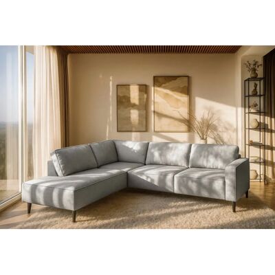 Places of Style Fumone Ecksofa - Ottomane links, Chenille, Grau Places of Style Fumone Ecksofa - Ottomane links, Chenille, Grau