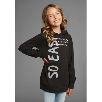 KIDSWORLD SO EASY - Print Kapuzenshirt - Schwarz - Hoodie KIDSWORLD SO EASY - Print Kapuzenshirt - Schwarz - Hoodie