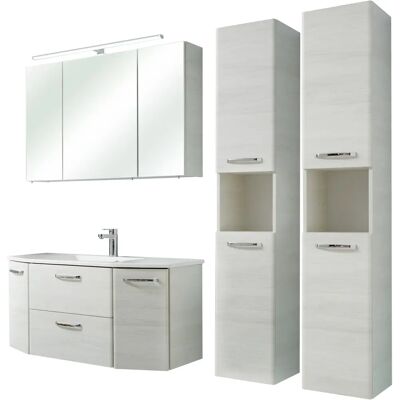 SAPHIR Quickset 936 Badmöbel-Set - Weiß Eiche Nachbildung SAPHIR Quickset 936 Badmöbel-Set - Weiß Eiche Nachbildung