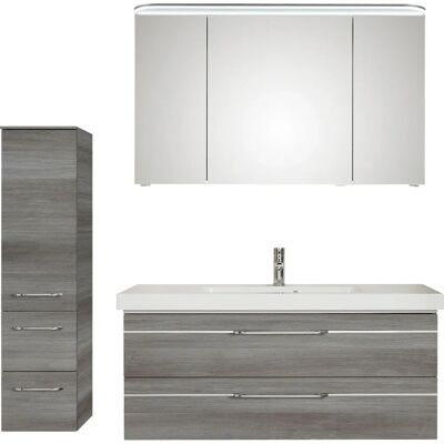 SAPHIR Balto Sprint - Badezimmer-Set mit LED-Spiegelschrank & Mineralmarmor-Waschtisch SAPHIR Balto Sprint - Badezimmer-Set mit LED-Spiegelschrank & Mineralmarmor-Waschtisch
