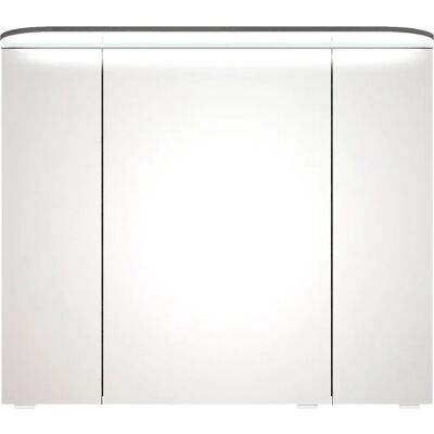 SAPHIR Balto Sprint Spiegelschrank - Grau (Graphit Struktur quer Nachbildung) - 3 Türen - 72,3cm hoch SAPHIR Balto Sprint Spiegelschrank - Grau (Graphit Struktur quer Nachbildung) - 3 Türen - 72,3cm hoch