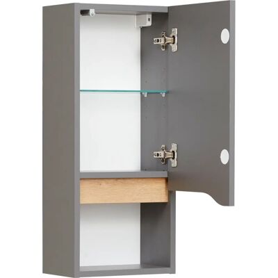SAPHIR Quickset Wand-Badschrank - 30x20x70 cm - Grau & Eiche SAPHIR Quickset Wand-Badschrank - 30x20x70 cm - Grau & Eiche