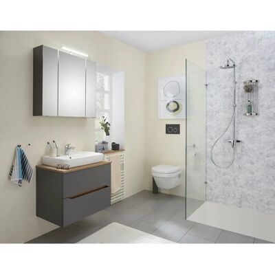 SAPHIR Quickset 357 Badmöbel-Set - Quarzgrau Eiche SAPHIR Quickset 357 Badmöbel-Set - Quarzgrau Eiche