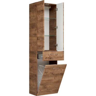 SAPHIR Quickset Badschrank - 50cm, 2 Türen, 1 Schublade, Eiche Ribbeck SAPHIR Quickset Badschrank - 50cm, 2 Türen, 1 Schublade, Eiche Ribbeck