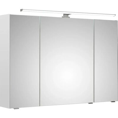 SAPHIR Quickset Badschrank - 3 Spiegeltüren, 6 Einlegeböden, LED-Beleuchtung SAPHIR Quickset Badschrank - 3 Spiegeltüren, 6 Einlegeböden, LED-Beleuchtung