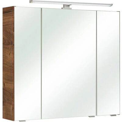 SAPHIR Quickset Badschrank - 3 Spiegeltüren, 6 Einlegeböden, LED-Beleuchtung SAPHIR Quickset Badschrank - 3 Spiegeltüren, 6 Einlegeböden, LED-Beleuchtung