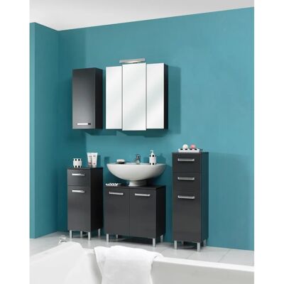 SAPHIR Quickset 311 Badschrank - 30x81x33cm, Anthrazit Glanz SAPHIR Quickset 311 Badschrank - 30x81x33cm, Anthrazit Glanz