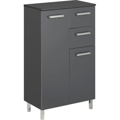 SAPHIR Quickset Badschrank - 2 Türen, 2 Schubladen, 60cm SAPHIR Quickset Badschrank - 2 Türen, 2 Schubladen, 60cm