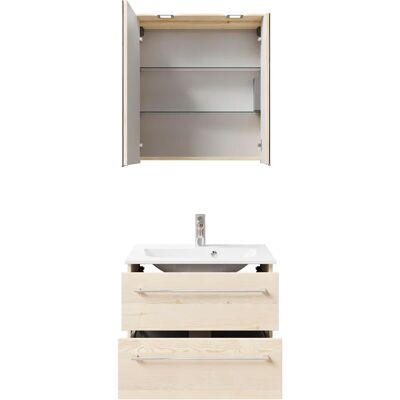 Badmöbel-Set SAPHIR Serie 6025 - Mineralmarmor-Waschtisch mit LED-Spiegelschrank Badmöbel-Set SAPHIR Serie 6025 - Mineralmarmor-Waschtisch mit LED-Spiegelschrank