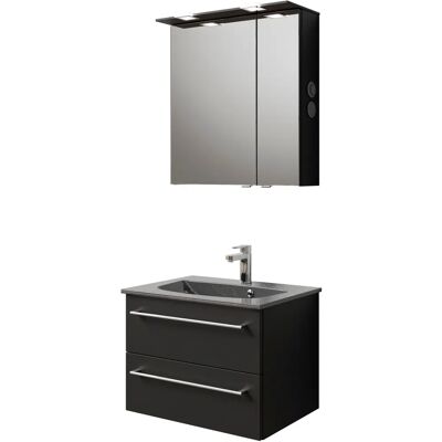 SAPHIR Serie 6025 Badezimmer-Set - Mineralmarmor Waschtisch & LED-Spiegelschrank SAPHIR Serie 6025 Badezimmer-Set - Mineralmarmor Waschtisch & LED-Spiegelschrank