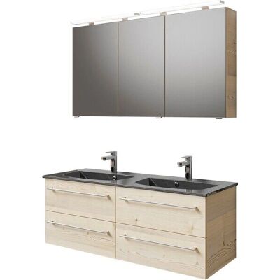 SAPHIR Serie 6025 Badezimmer-Set - Mineralmarmor, LED, 3-türiger Spiegelschrank SAPHIR Serie 6025 Badezimmer-Set - Mineralmarmor, LED, 3-türiger Spiegelschrank