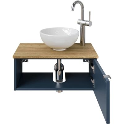 SAPHIR Modell 6915 Waschschale mit Unterschrank - Baltic Blau Matt SAPHIR Modell 6915 Waschschale mit Unterschrank - Baltic Blau Matt