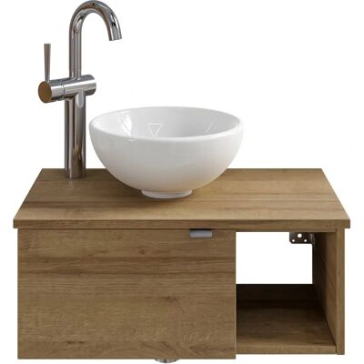 SAPHIR 6915 Waschbecken mit Unterschrank - Tür links - Keramik rund SAPHIR 6915 Waschbecken mit Unterschrank - Tür links - Keramik rund
