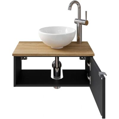 SAPHIR 6915 Wandmontierter Keramik-Rundwaschbecken - Waschtisch SAPHIR 6915 Wandmontierter Keramik-Rundwaschbecken - Waschtisch