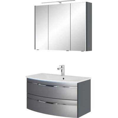 SAPHIR Serie 7045 Badmöbel-Set - Mineralmarmor, LED, Grau SAPHIR Serie 7045 Badmöbel-Set - Mineralmarmor, LED, Grau